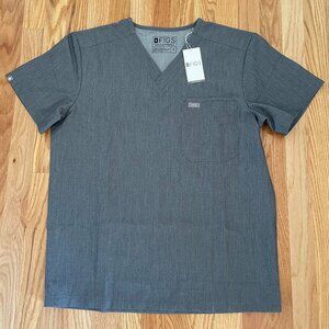FIGS Leon Two-Pocket Top Men’s Graphite Technical Collection FM1500 Sz Med NWT